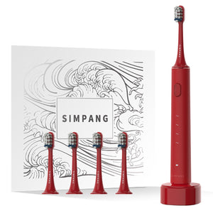 Red - Inductive Wireless Charging - 4 Brush Heads Gift Box