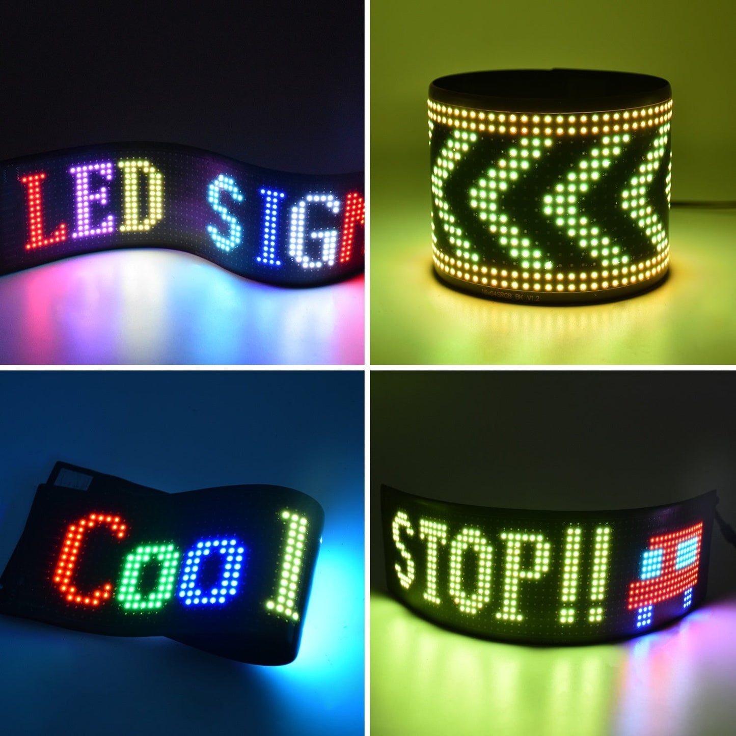 Flexible LED Advertising Screen LED Soft Panel APP Bluetooth Car Display