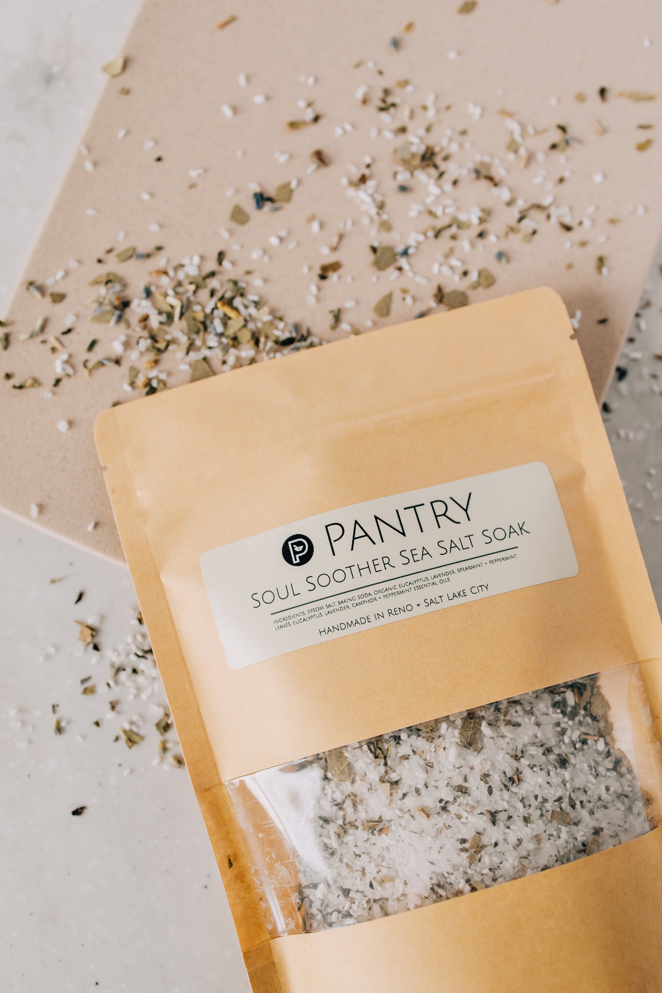 Soul Soother Sea Salt Soak - A Botanical + Herbal Epsom Salt Bath Salt