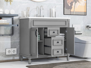Grey + MDF + Bathroom
