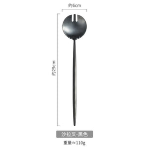 Black salad fork