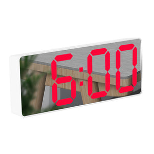 Rectangular White Shell Mirror Surface Red Light