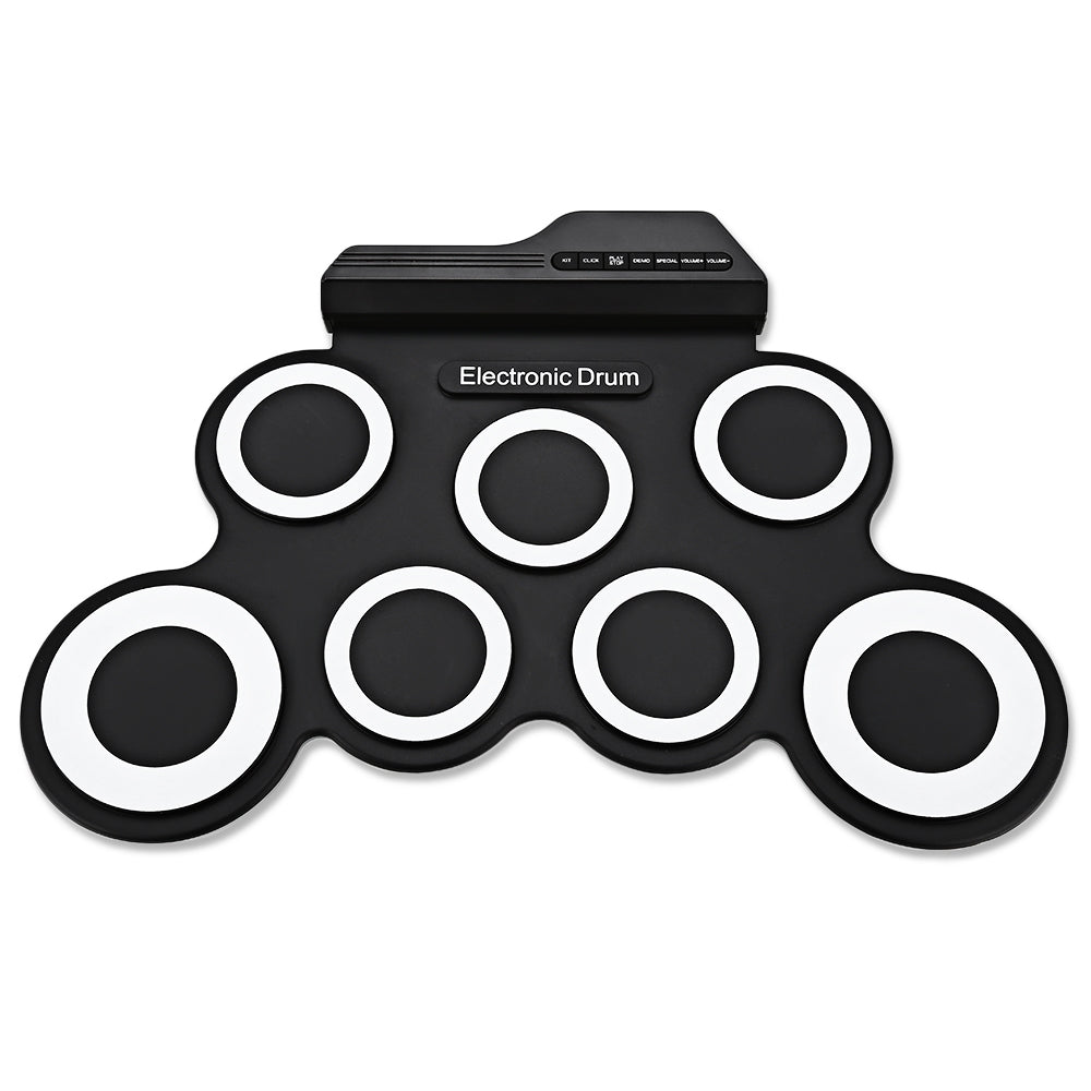 G3002 Portable Silicone 7 Pad Hand Roll Digital Drum Kit