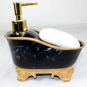 Ink black bathtub bottle
