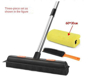 Handheld Brush + 4-Section Rod Floor Brush + Towel