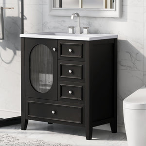 Black + Solid Wood+MDF