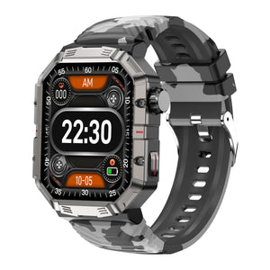 Camouflage Black Silicone Strap