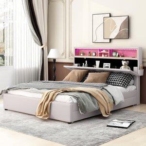 Beige + Upholstered + Queen