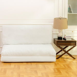 White + Velvet + Foam + 2 Seat