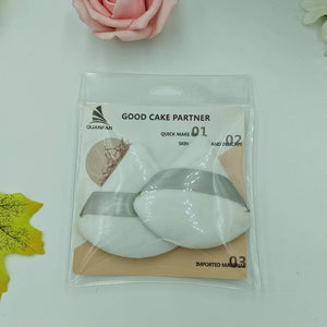 2pcs White: Button Bag