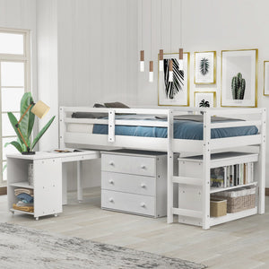 White + Solid Wood + Twin