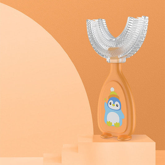 Manual Children's U-Shaped Toothbrush Silicone Toothbrush Baby Oral Cavity Cleaning Manual U-Shaped Teether