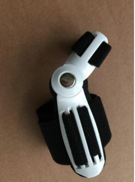 white frame black strap