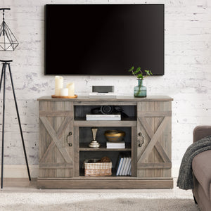 Farmhouse + Gray Wash + MDF + 50 inches + 40-49 inches + 50 inches