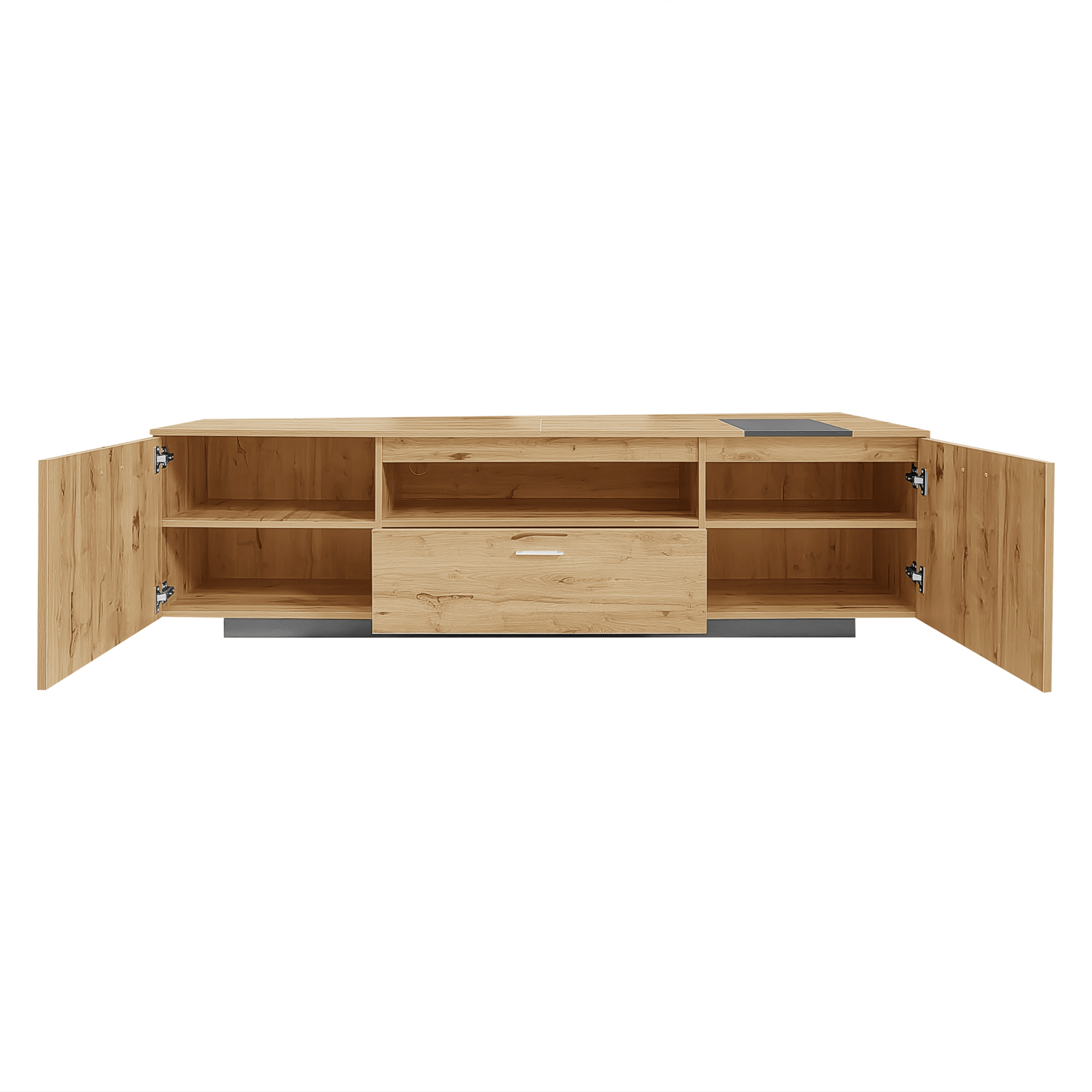 70 inch modern TV stand with 3 cabinets and drawers, entertainment center can accommodate TVs under 80 inches