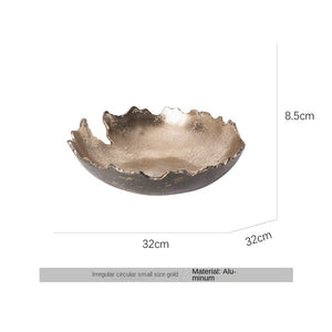 Irregular Round Small Gold (32*32*8.5cm)