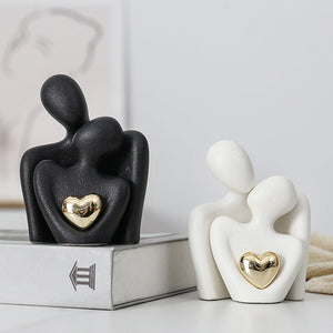 Hugging couple-black
