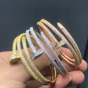 Coarse Version Three Circles 【Half Ring Diamond】 Rose Gold Color