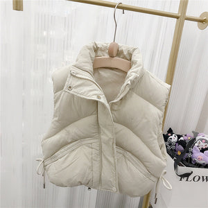 Edge tie vest beige