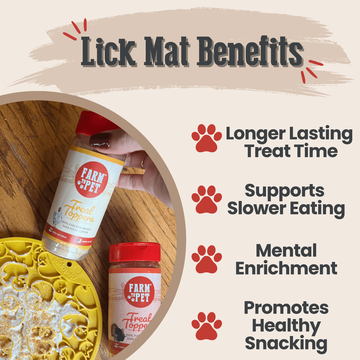 Dog Lick Mats with Suction Cups