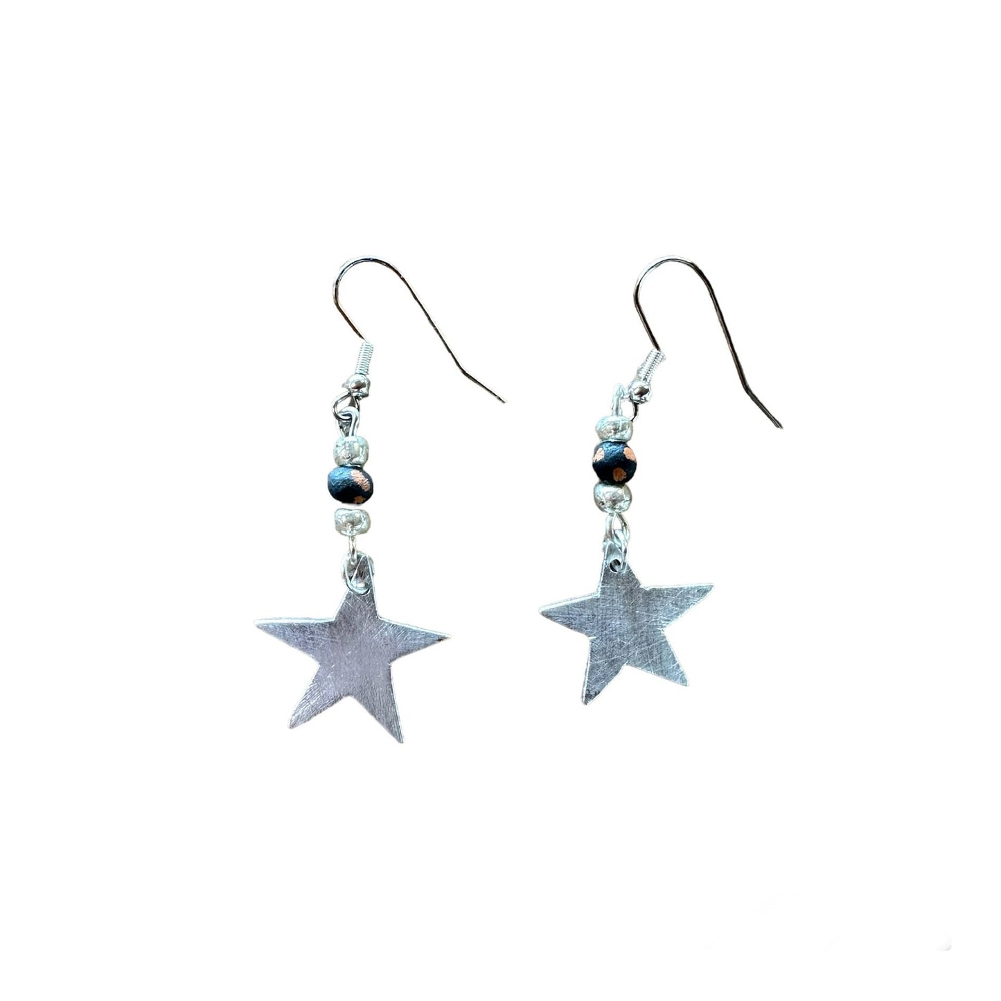 Little Star Earring- Black Bead