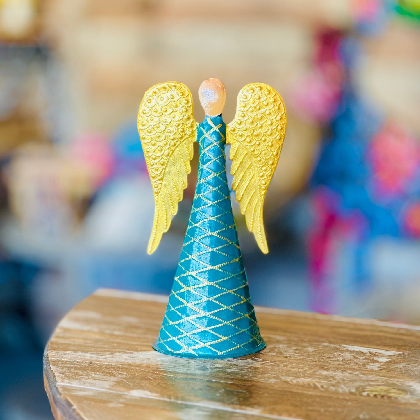 Green Gold Standing Angel