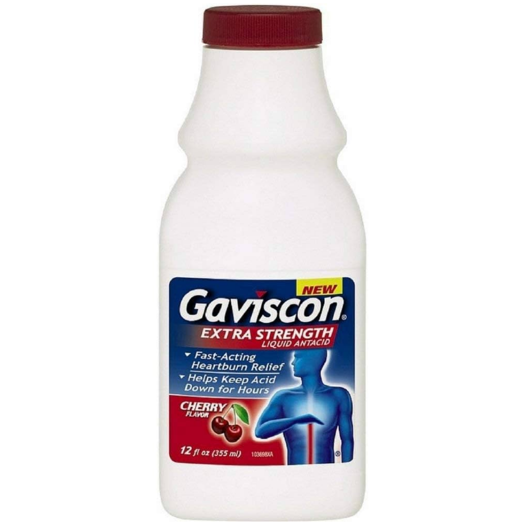 Gaviscon Extra Strength Cherry Antacid Liquid (12 oz)