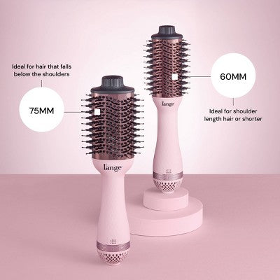 L'ange Hair Le Volume 60MM 2-in-1 Titanium Brush Hair Dryer Blush 1000 Watt - New