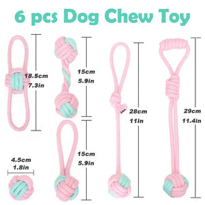 6pcs Pink Dog Toy