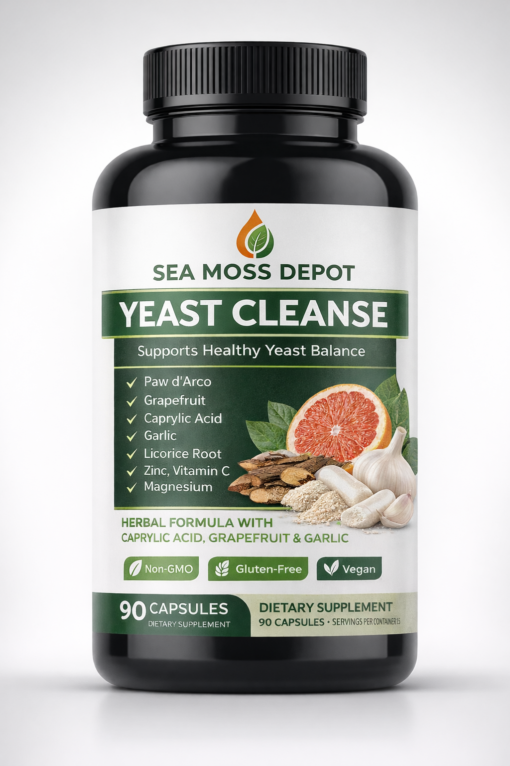 Yeast Cleanse – Advanced Gut & Candida Support Formula (90 Vegan Capsules)