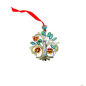 Green With Red Flowers