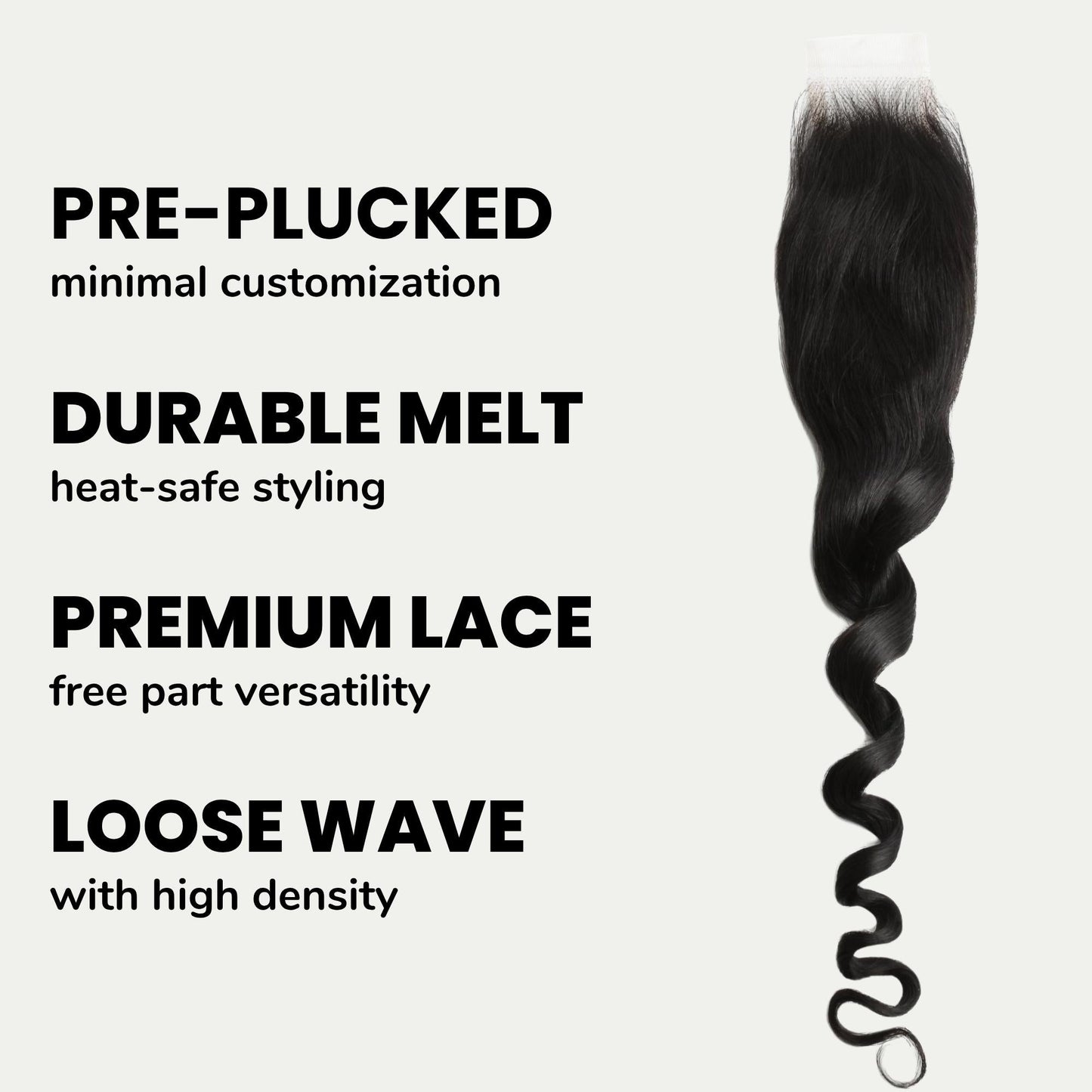 Loose Wave 2x6 HD Lace Human Hair Closure