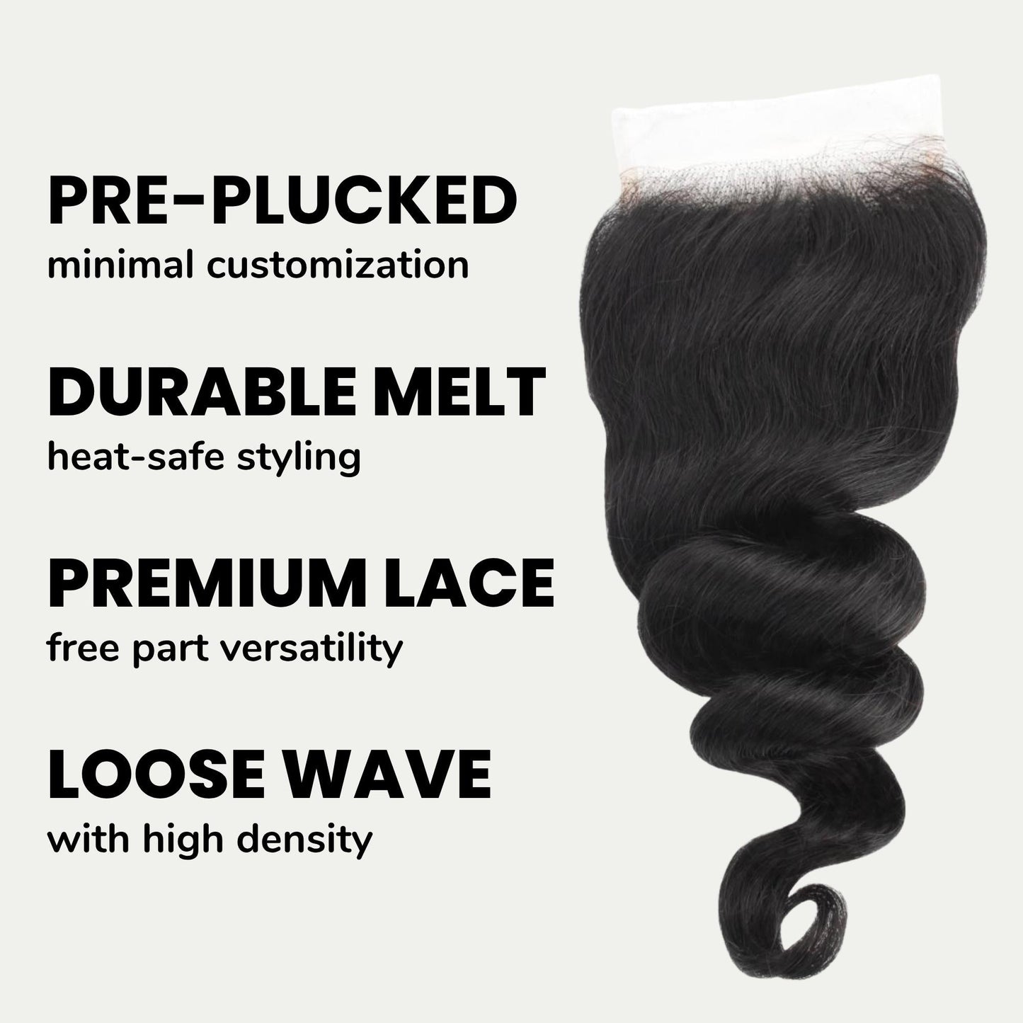 Loose Wave 5x5 HD Lace Human Hair Closure