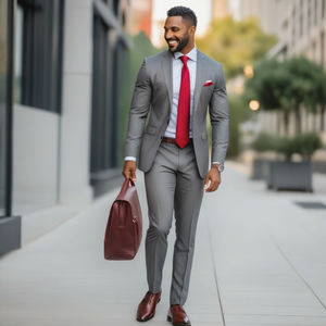 Gray 2buckle free tie