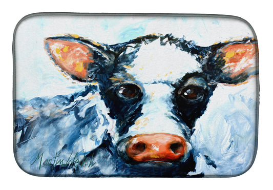 Cow Lick Black and White Cow Dish Drying Mat – Absorbent, Artistic Kitchen Essentials MW1273DDM