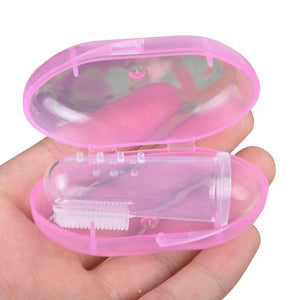 pink box and brush
