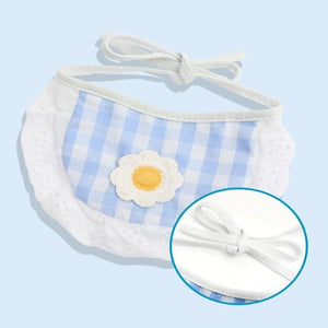 Blue Grid Bib