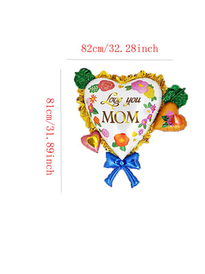 Mom bowknot heart