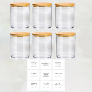 6pcs with labels