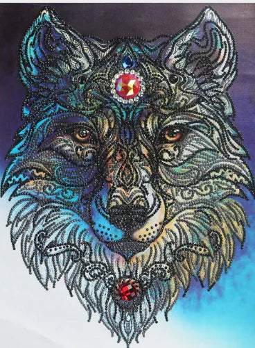 Animal Diamond Painting with Cross Decoration
