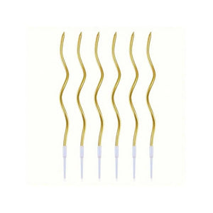 6pcs gold curve