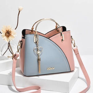 Blue with pink