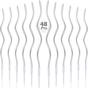 48pcsSilver Curve