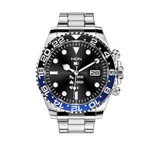 Black blue silver