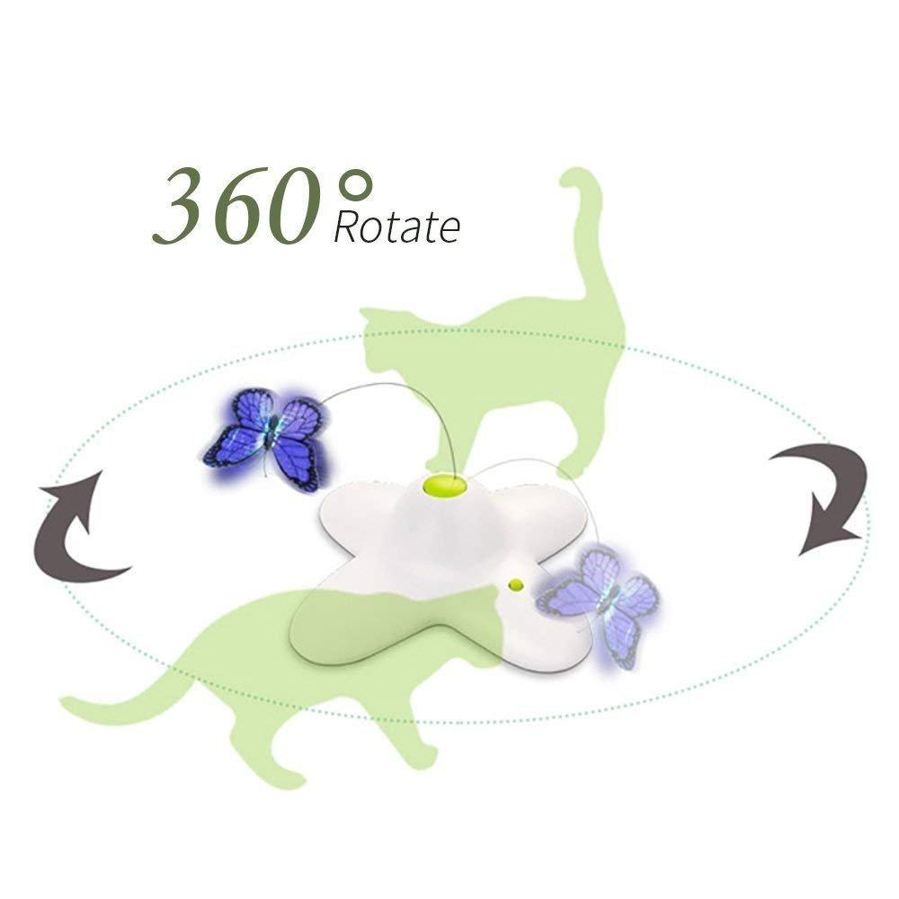 Flutter Bug Butterfly Cat Toy - Interactive Teaser Pet Kitty Play -