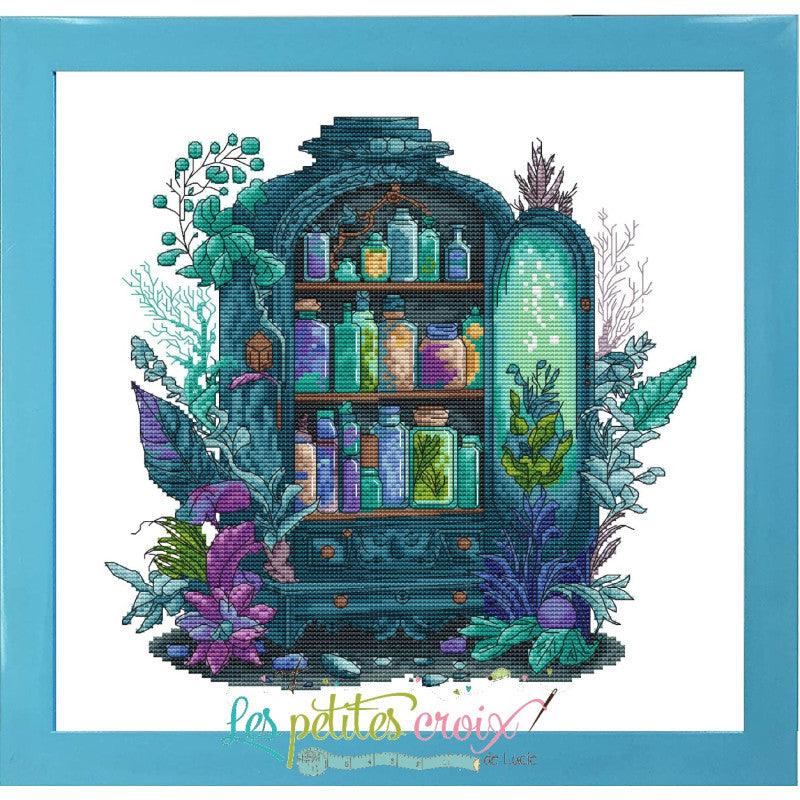 Apothecary Cabinet - PDF Cross Stitch Pattern-0