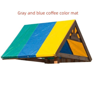 Gray and blue coffee color mat