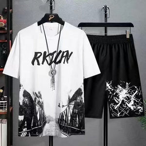 Rail shorts suit white