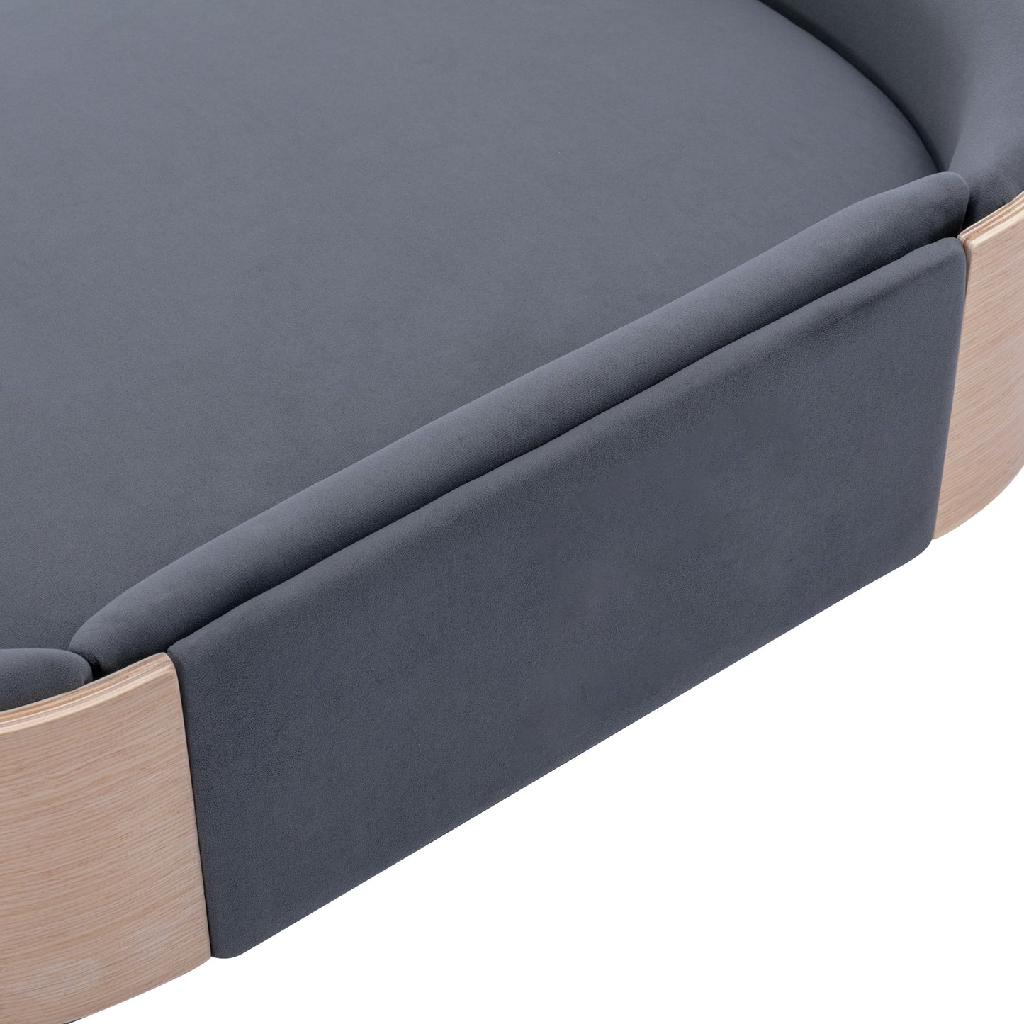 Scandinavian Style Elevated Dog Bed Pet Sofa with Solid Wood Legs and