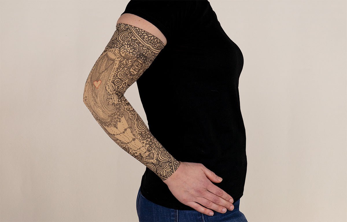 Beauty-Full Beige Gradient Compression Arm Sleeve